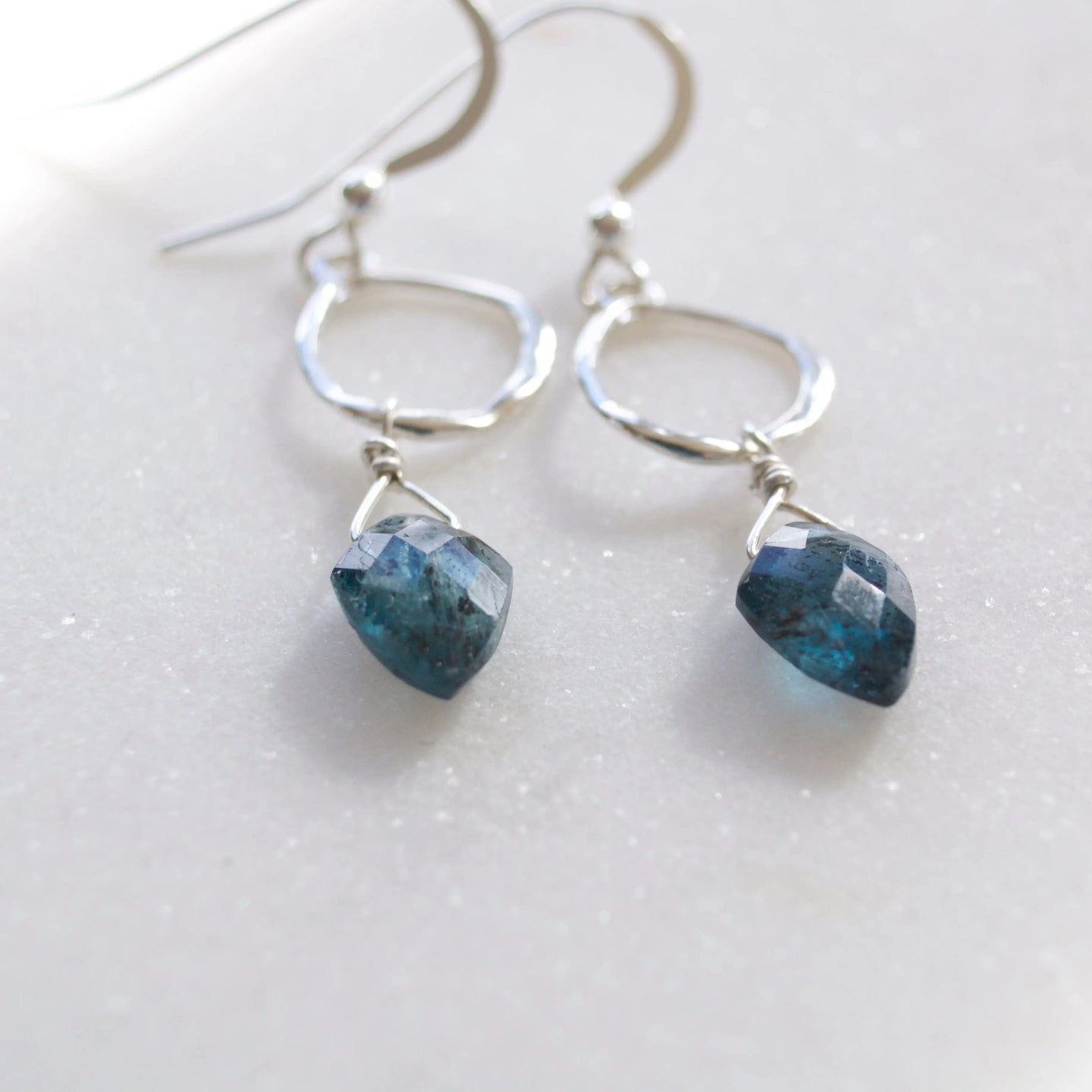 Insightful Teal Kyanite Sterling Silver Necklace Liv & B Designs
